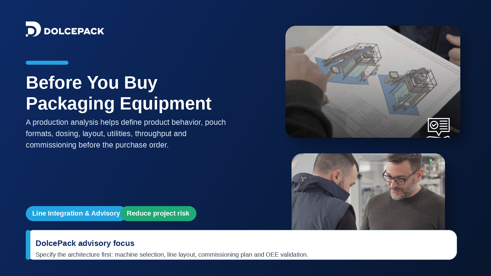 Checklist DolcePack analisi di produzione prima di acquistare macchinari packaging