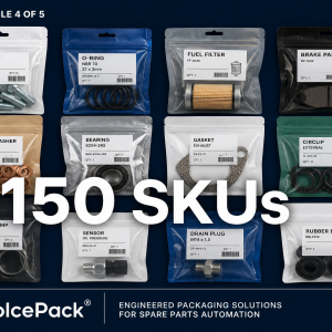150 SKUs Spare Parts in Flexible Pouches – DolcePack Automation